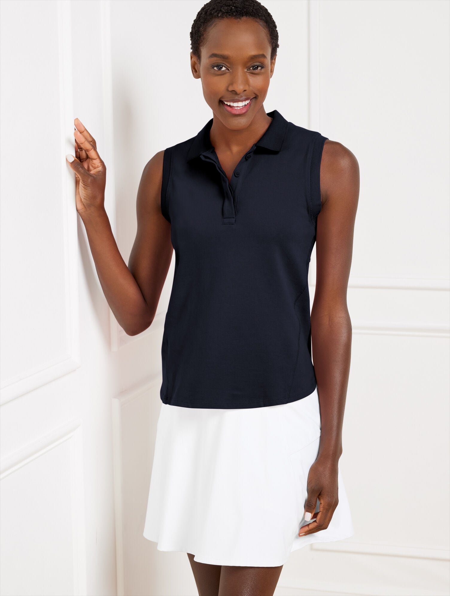 PIQUÉ POLO TANK | Talbots on sale