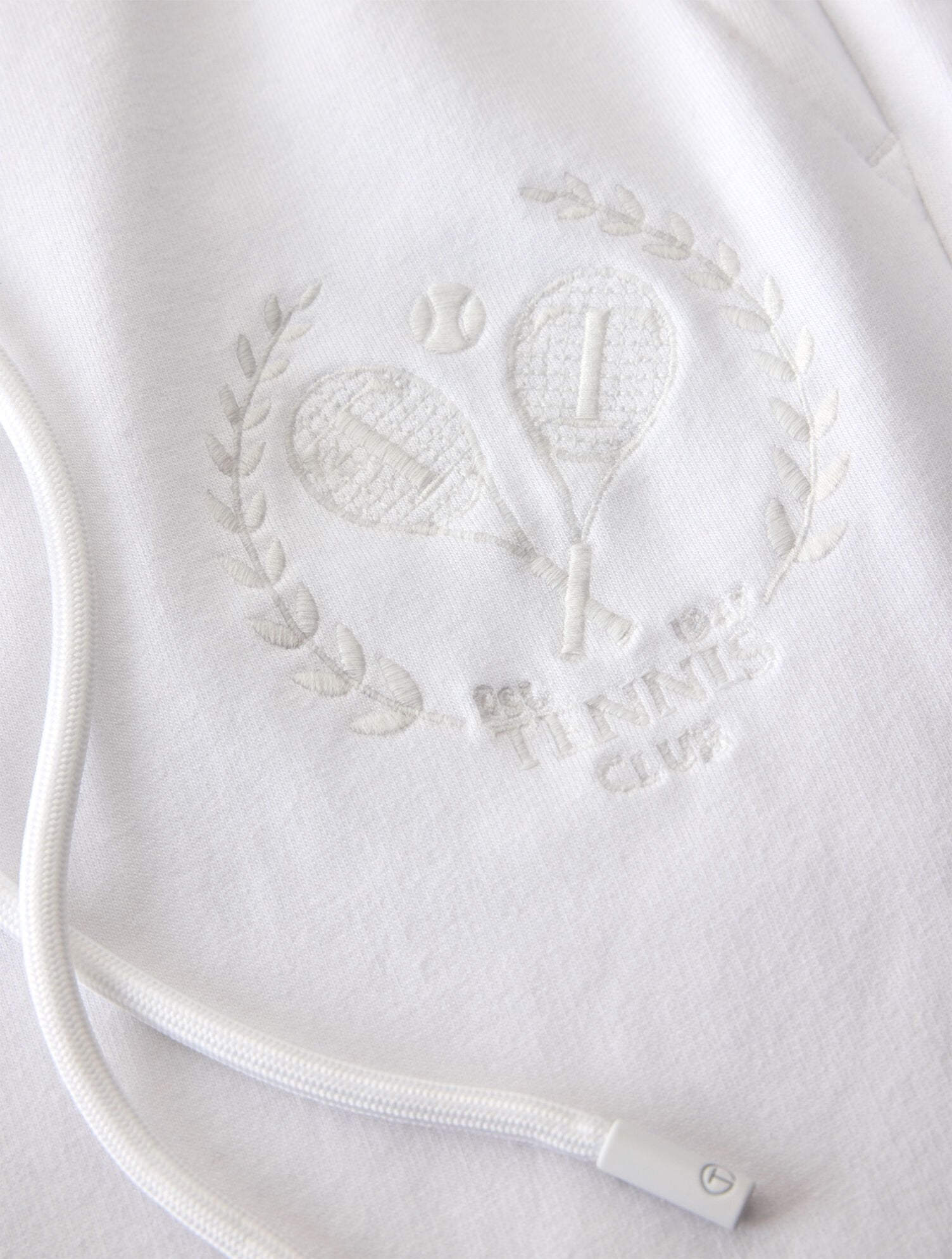 MODAL FRENCH TERRY CLASSIC EMBROIDERED CREST JOGGERS | Talbots outlet