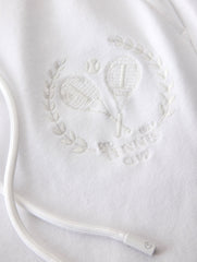 MODAL FRENCH TERRY CLASSIC EMBROIDERED CREST JOGGERS | Talbots outlet