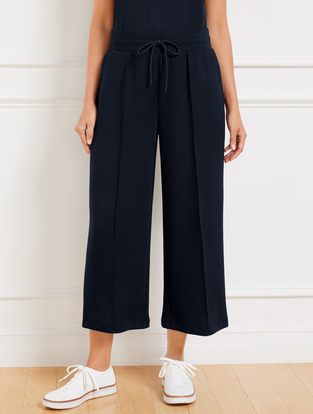 AIRKNIT STRETCH WIDE CROP PANTS | Talbots on sale