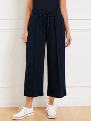 AIRKNIT STRETCH WIDE CROP PANTS | Talbots on sale