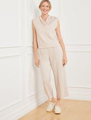 AIRKNIT STRETCH HEATHERED COWL-NECK TANK | Talbots online