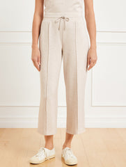 AIRKNIT STRETCH WIDE CROP PANTS - HEATHERED | Talbots outlet