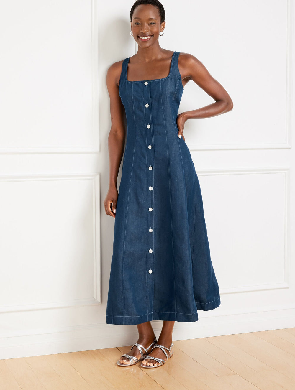 SEAM DETAIL FIT & FLARE DRESS | Talbots sale