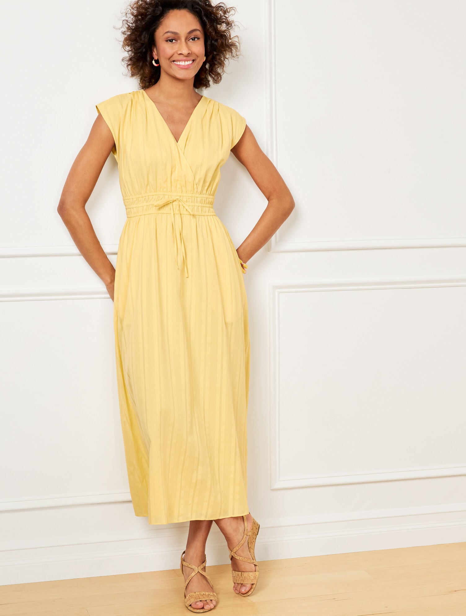V-NECK MIDI DRESS | Talbots on sale