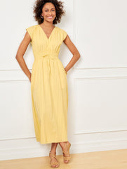 V-NECK MIDI DRESS | Talbots on sale