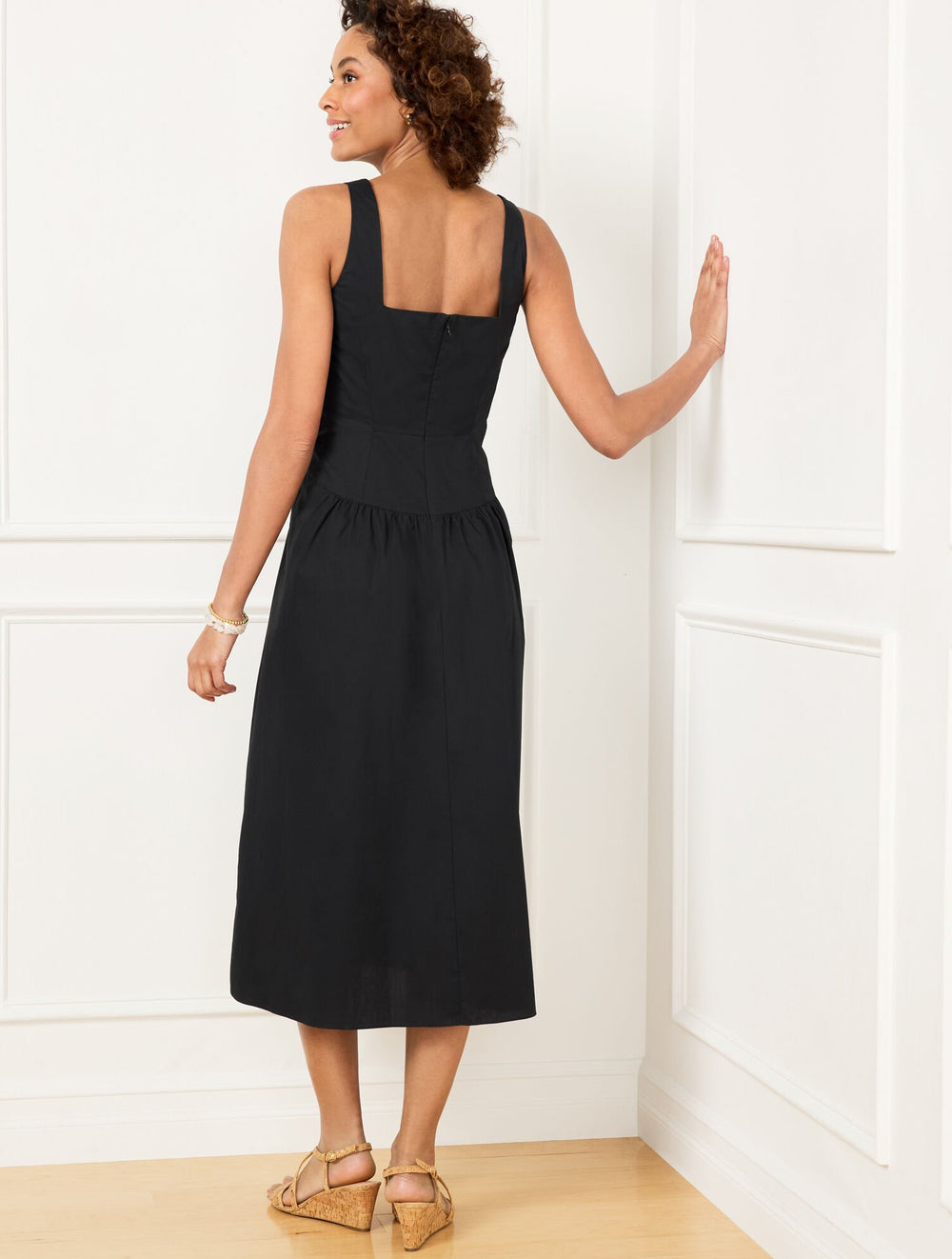 MODERN POPLIN FIT & FLARE DRESS | Talbots online