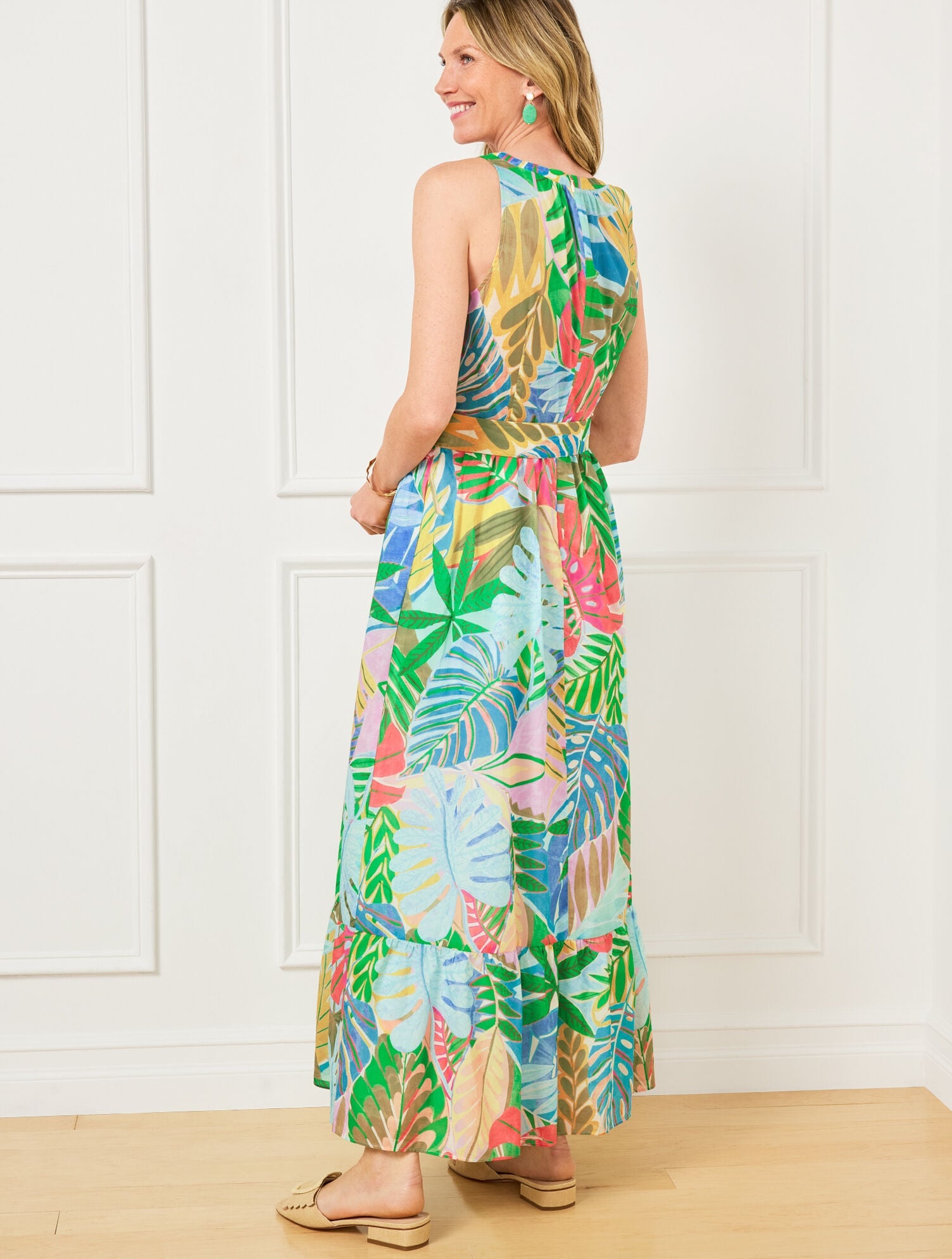FIT & FLARE DRESS - PARADISE FOLIAGE | Talbots on sale