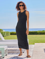 CROCHET POINTELLE MIDI DRESS | Talbots online