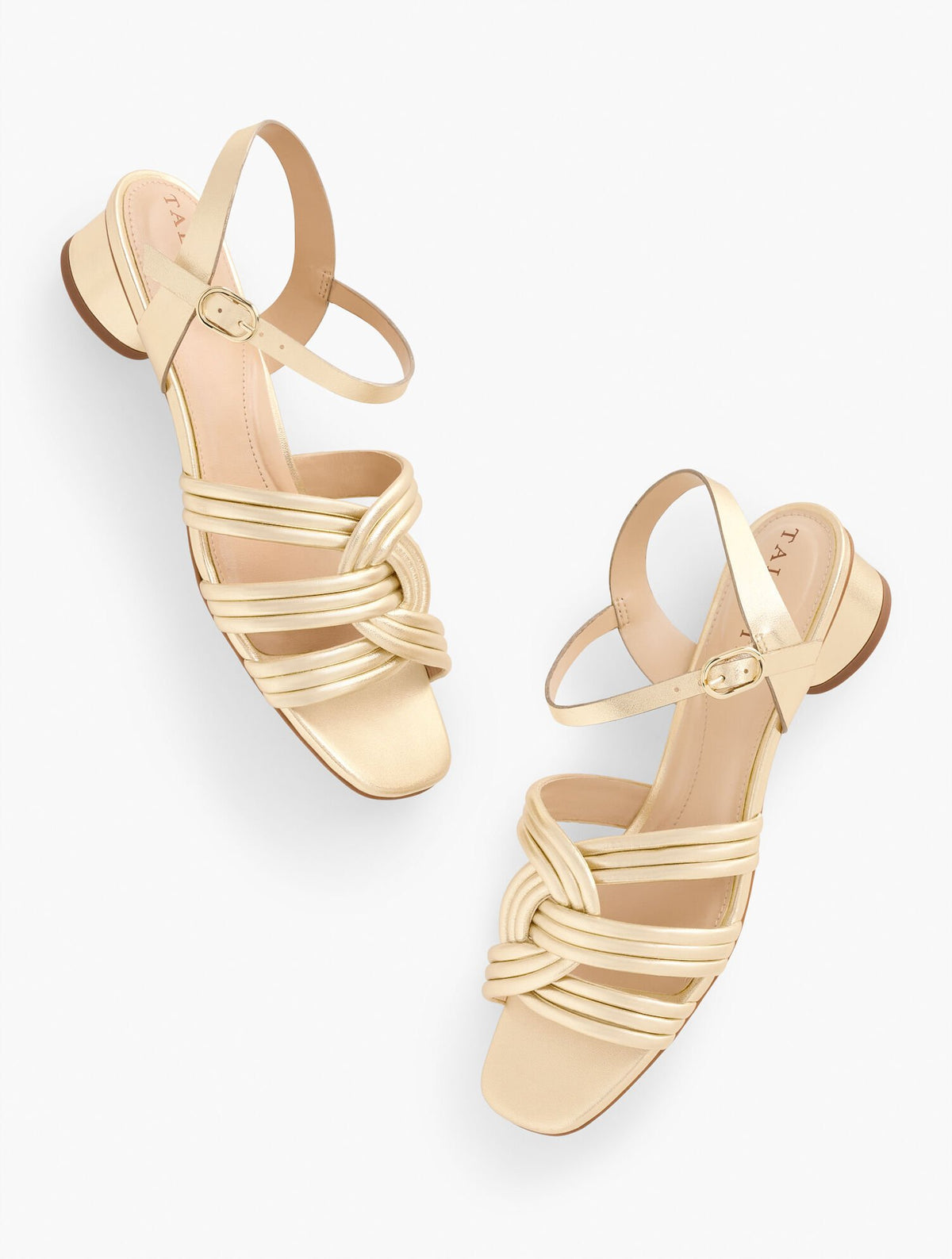 ADINA NAPPA BLOCK HEEL SANDALS - METALLIC | Talbots near me