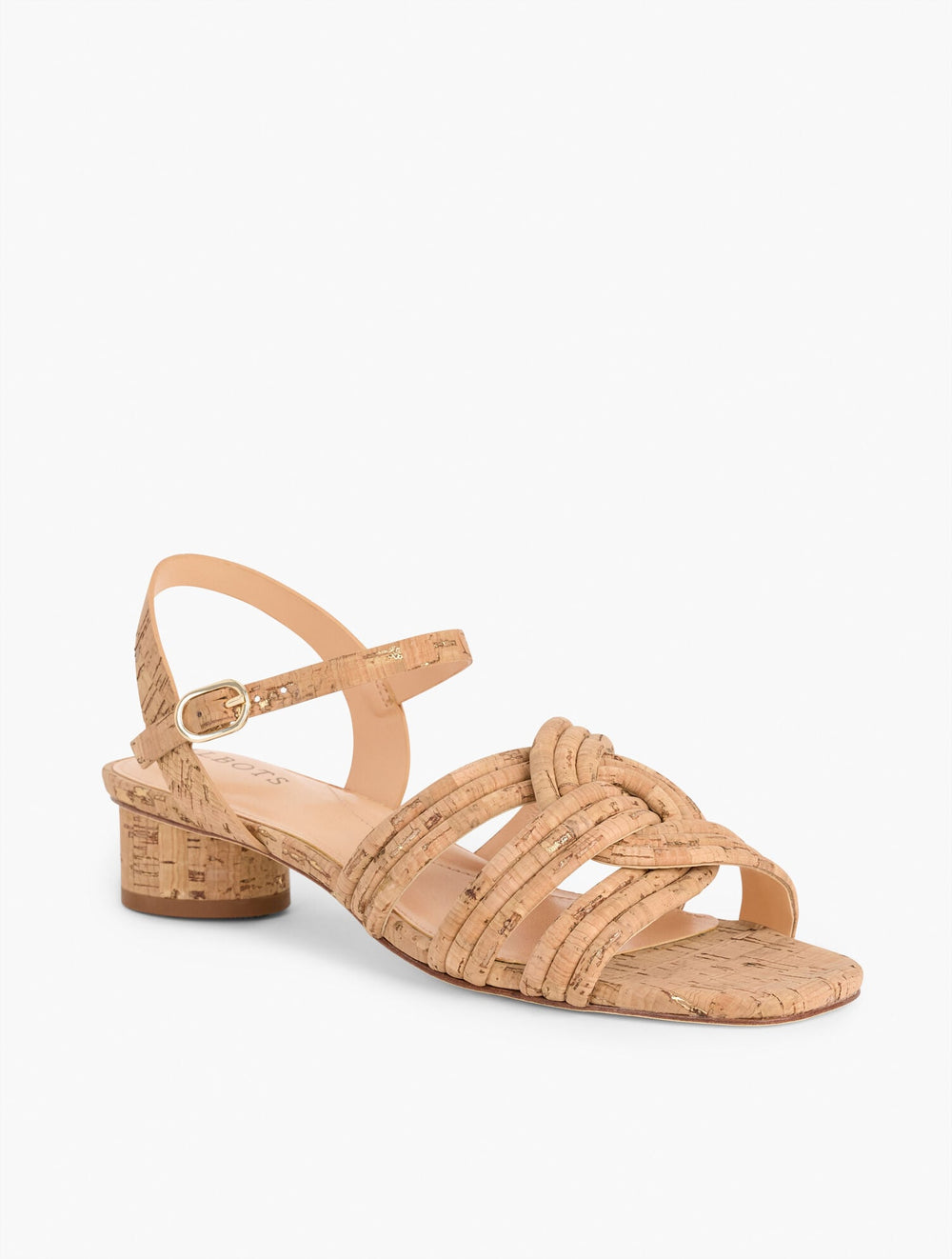 ADINA CORK BLOCK HEEL SANDALS | Talbots sale