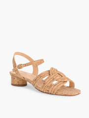 ADINA CORK BLOCK HEEL SANDALS | Talbots sale