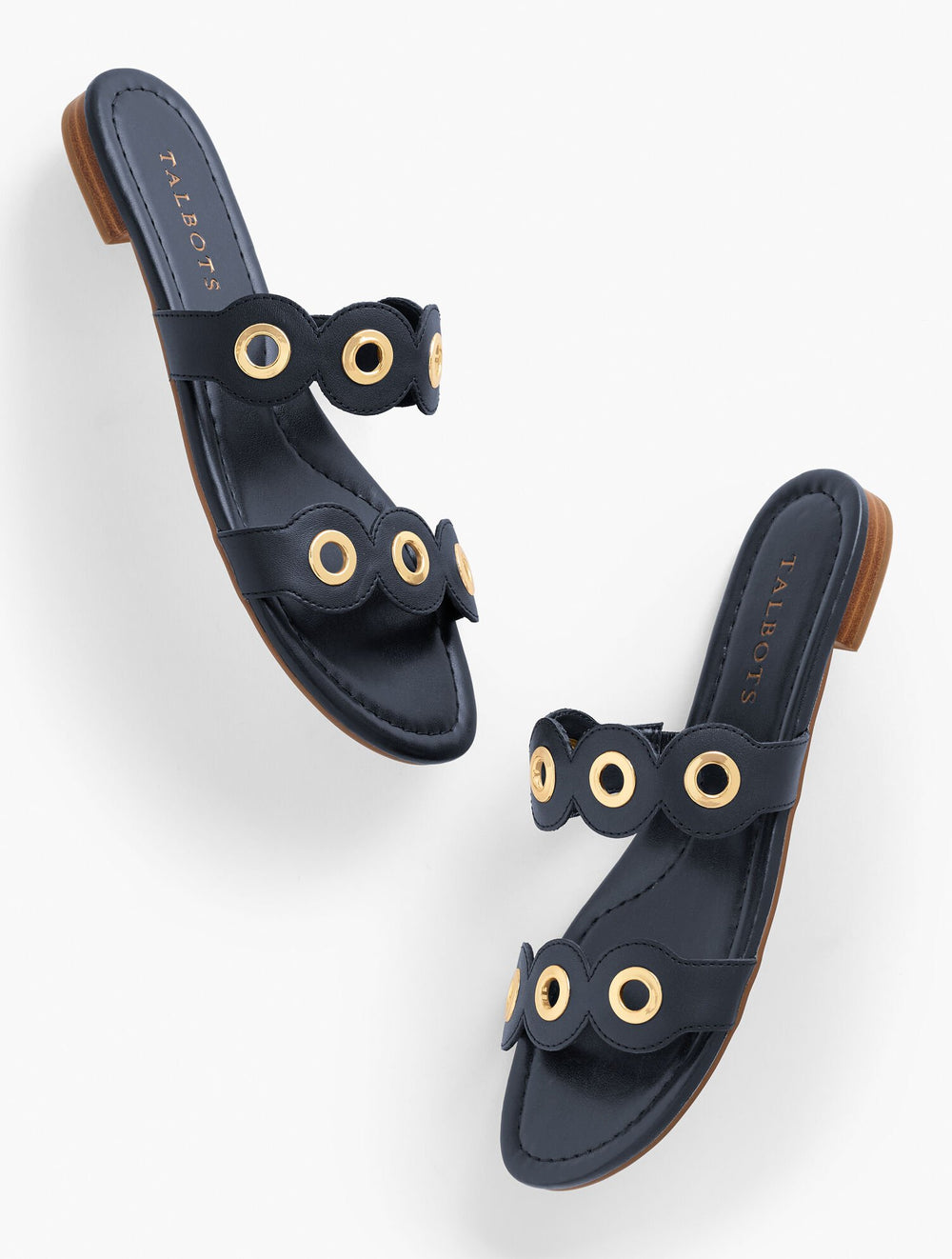 CAMY EYELET NAPPA SLIDES | Talbots on sale