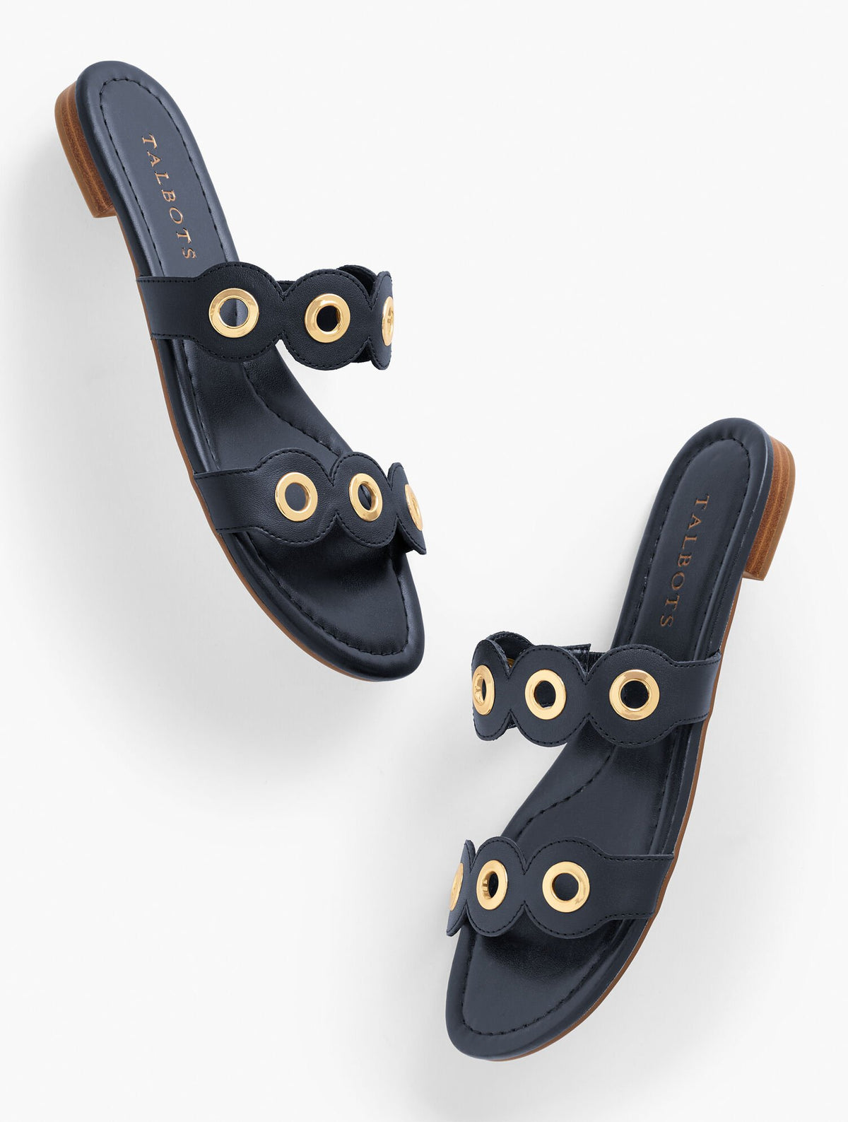 CAMY EYELET NAPPA SLIDES | Talbots on sale