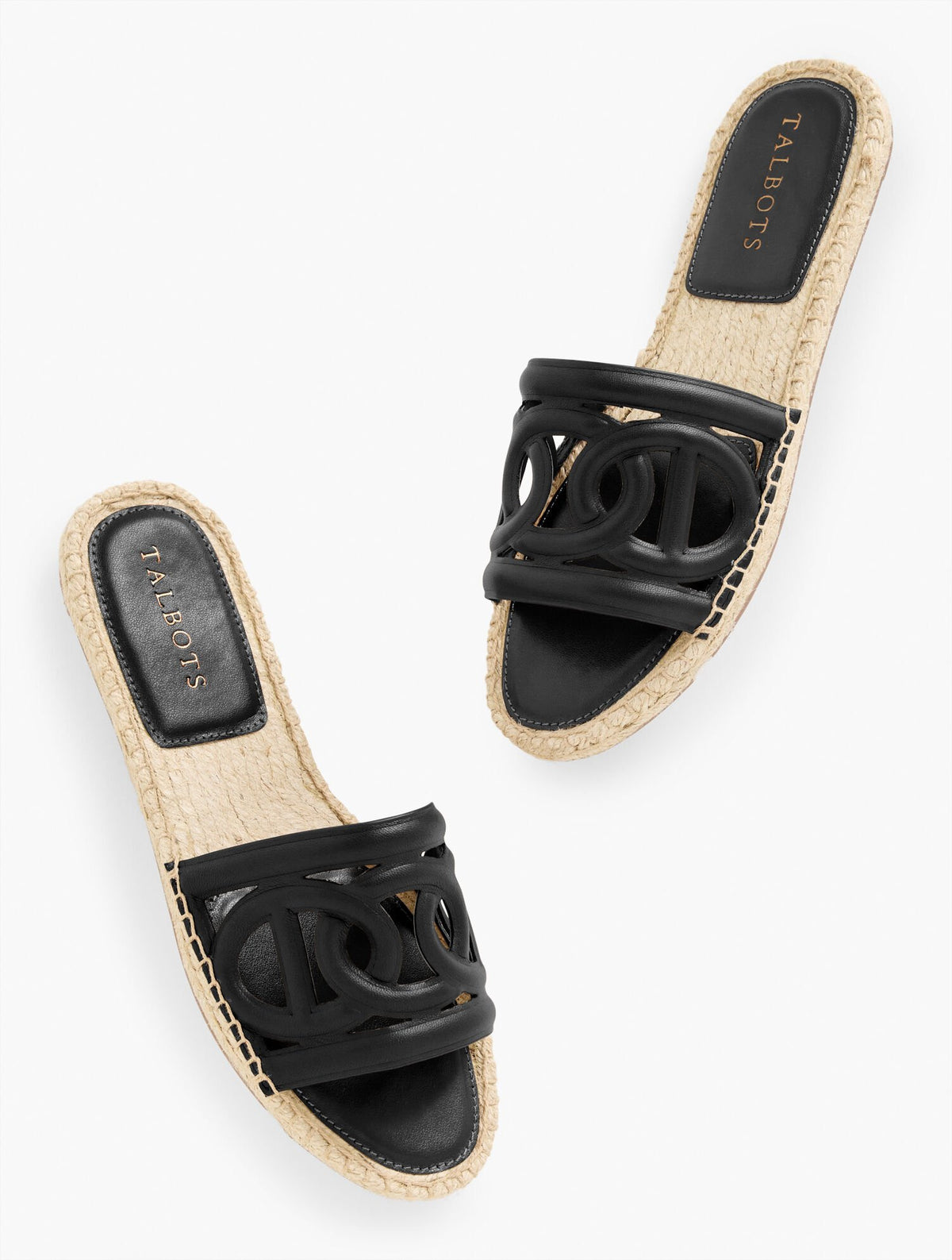 ILYSSA LINKS NAPPA ESPADRILLE SLIDES | Talbots for sale