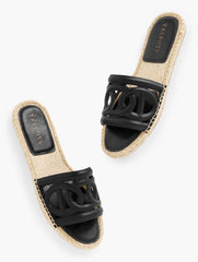 ILYSSA LINKS NAPPA ESPADRILLE SLIDES | Talbots for sale
