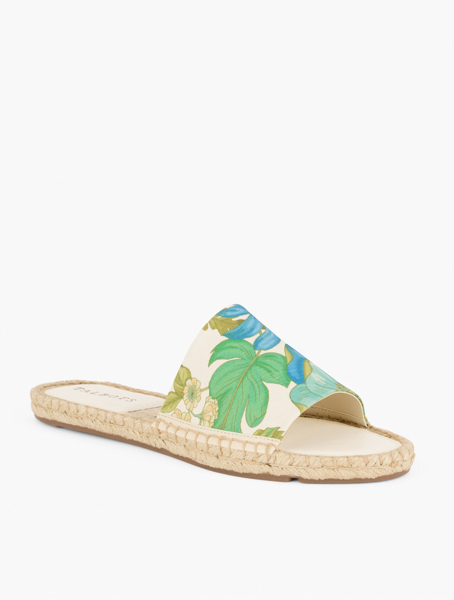 ILYSSA CANVAS ESPADRILLE SLIDES - FLORAL | Talbots online