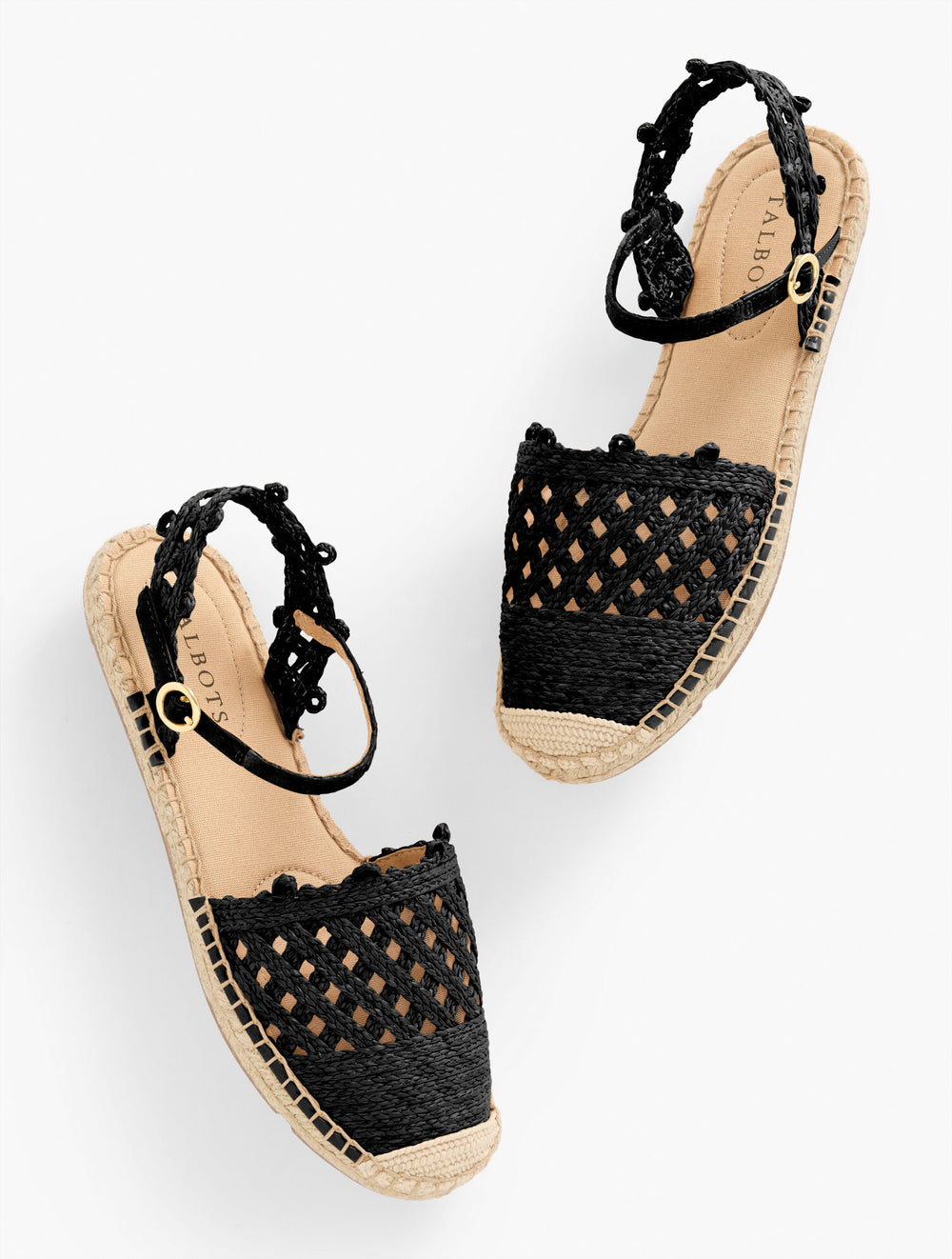 IZZY ANKLE STRAP RAFFIA ESPADRILLE FLATS | Talbots outlet