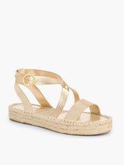 HESTER METALLIC NAPPA ESPADRILLE SANDALS | Talbots online
