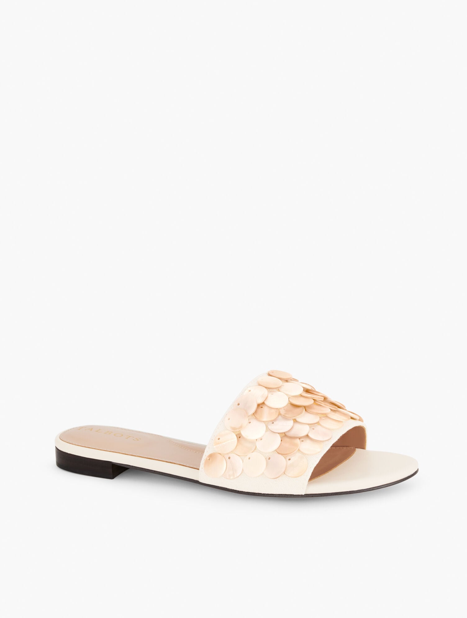 KERI SHELL EMBELLISHED SLIDES | Talbots outlet