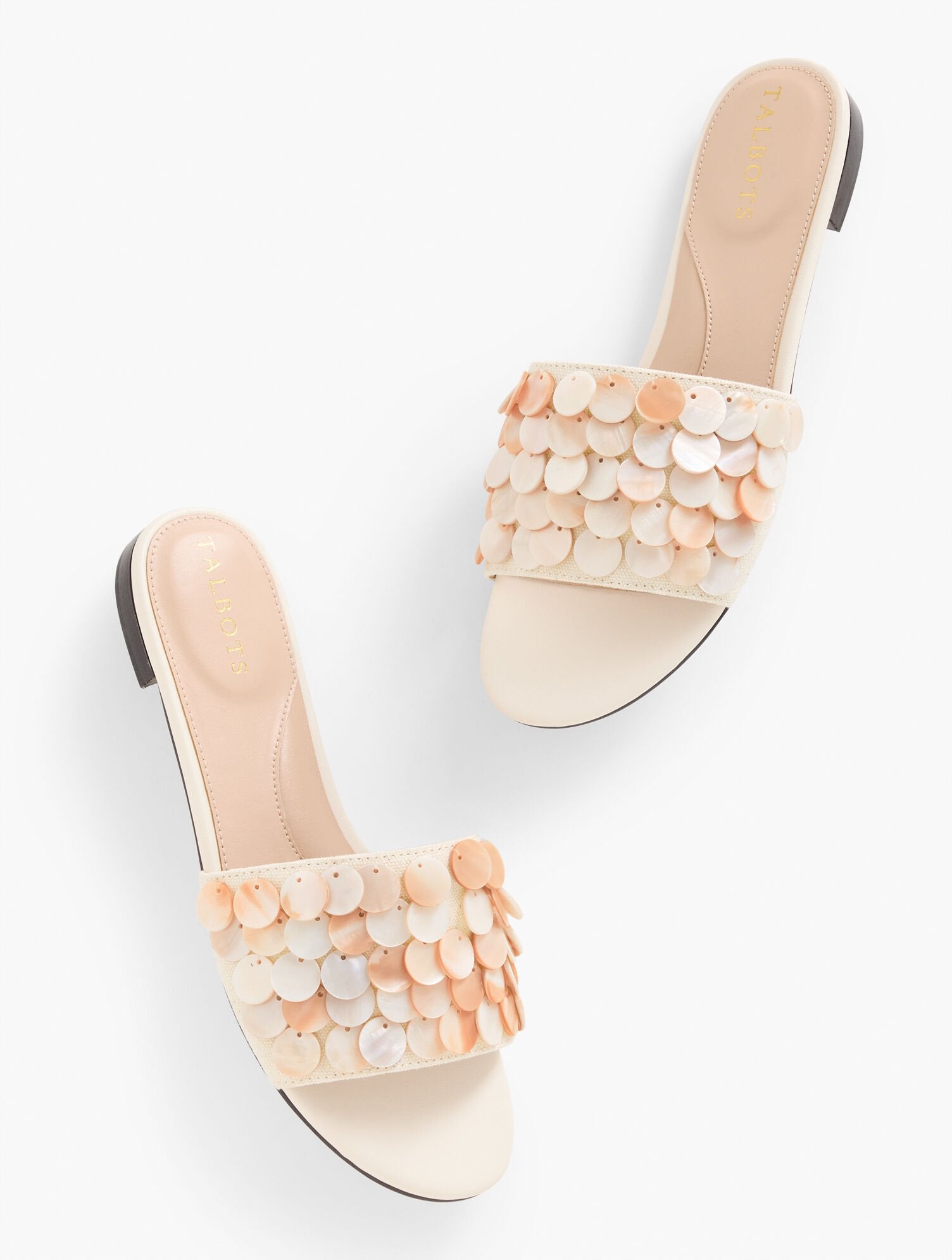 KERI SHELL EMBELLISHED SLIDES | Talbots outlet