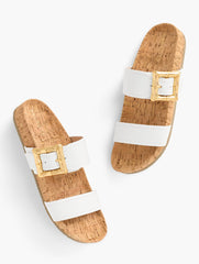 MALIA BUCKLE VACHETTA SLIDES | Talbots near me