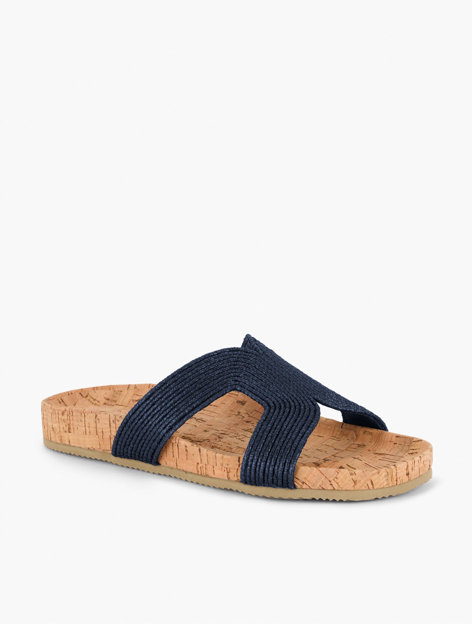 MALIA WOVEN RAFFIA SLIDES | Talbots US