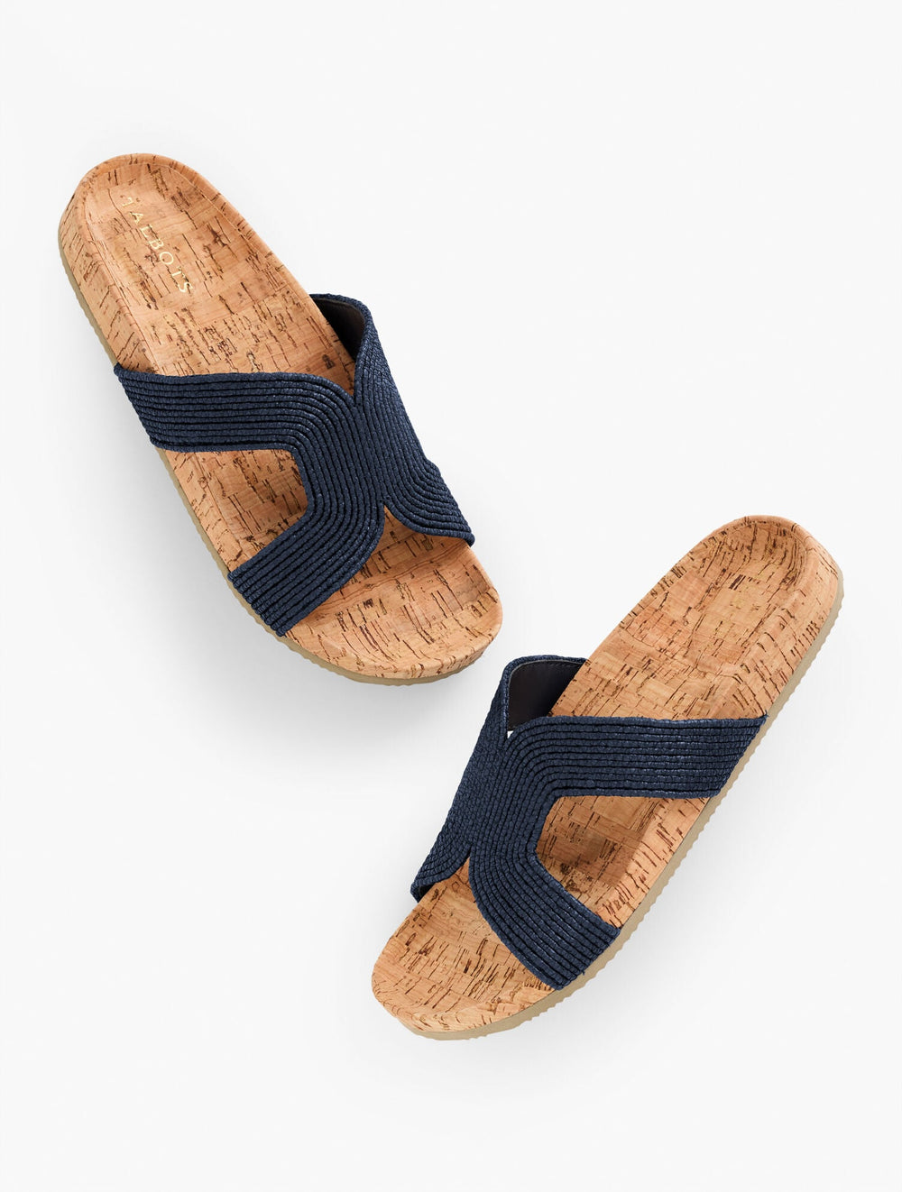 MALIA WOVEN RAFFIA SLIDES | Talbots US