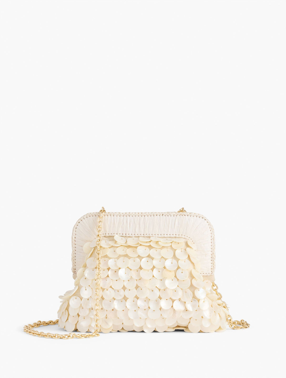 MOTHER-OF-PEARL PAILLETTE CLUTCH | Talbots outlet