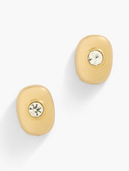 MODERN FACETED STONE STUD EARRINGS | Talbots on sale