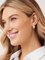 MODERN FACETED STONE STUD EARRINGS | Talbots on sale