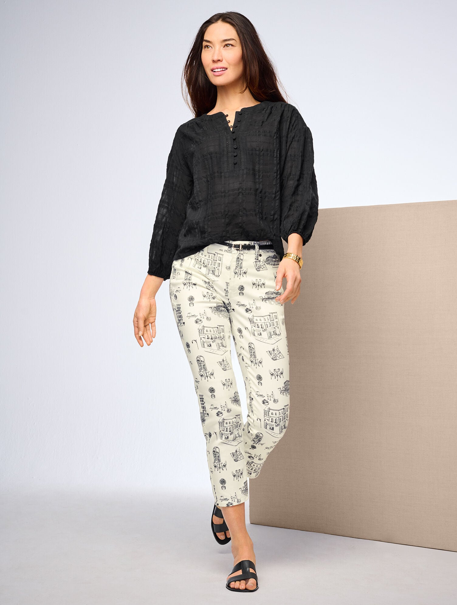 SHADOW PLAID POPOVER | Talbots near me