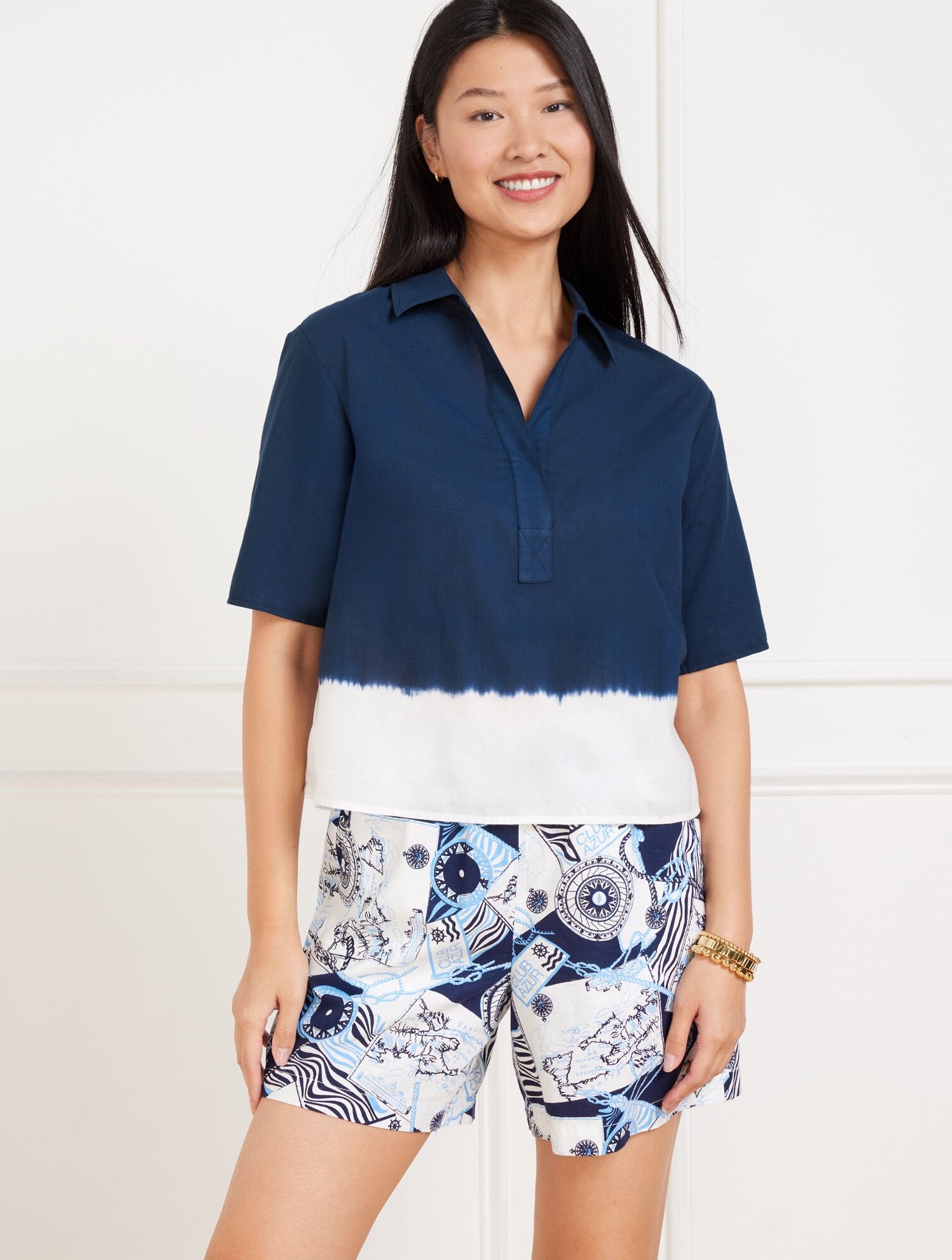 SHORT POPOVER - DIP-DYE | Talbots US