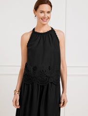 EMBROIDERED POPLIN SHELL | Talbots near me