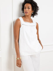 LACE TRIM SHELL | Talbots on sale