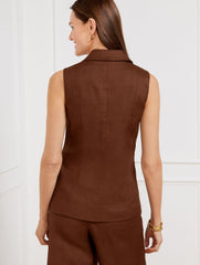 LINEN BLEND VEST | Talbots near me