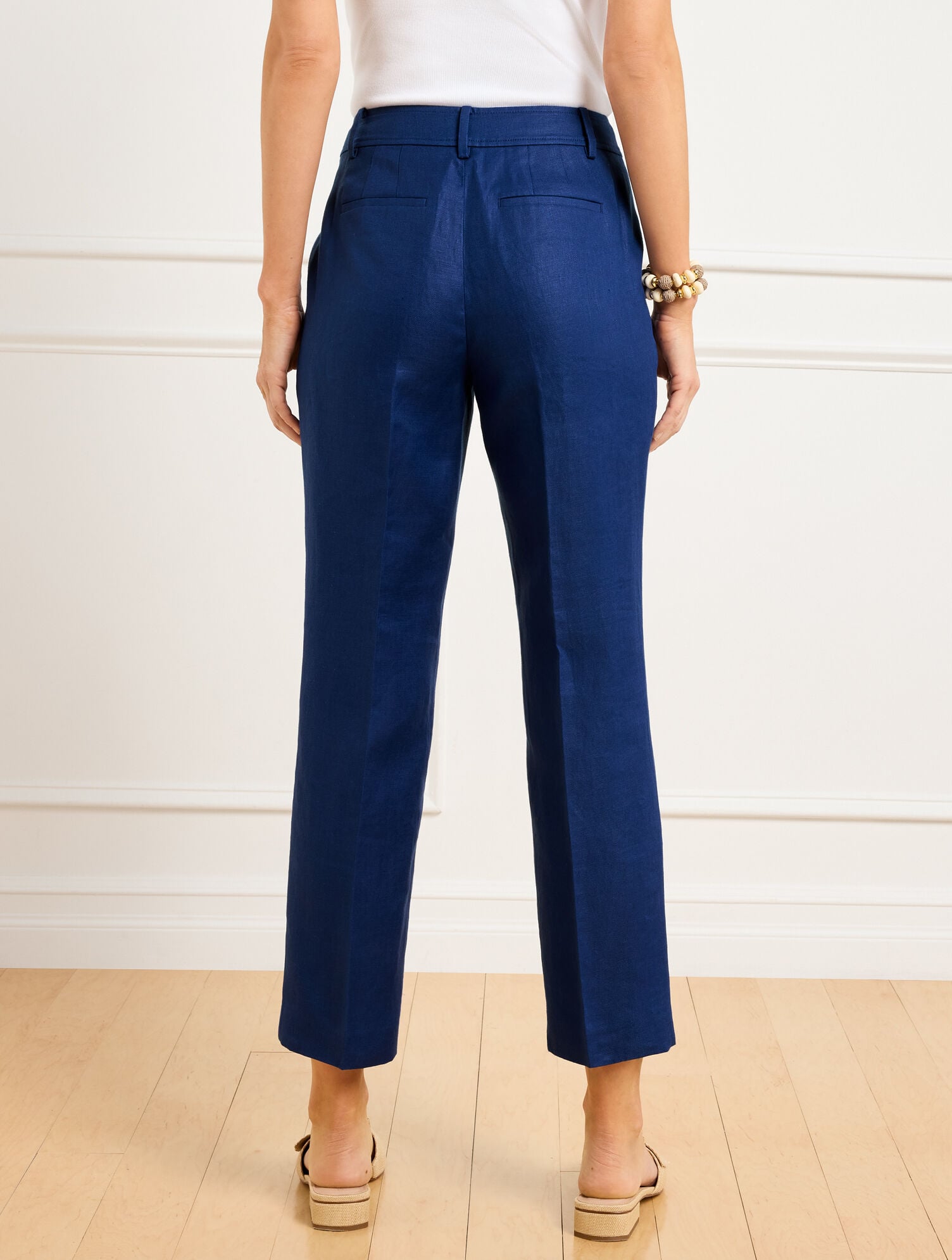 STRAIGHT LEG LUXE IRISH LINEN PANTS | Talbots US