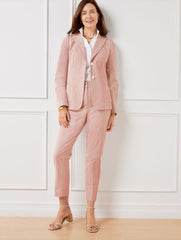 TAPERED ANKLE SEERSUCKER PANTS | Talbots on sale