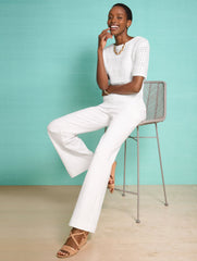 TEXTURED BATEAU NECK PULLOVER | Talbots discount