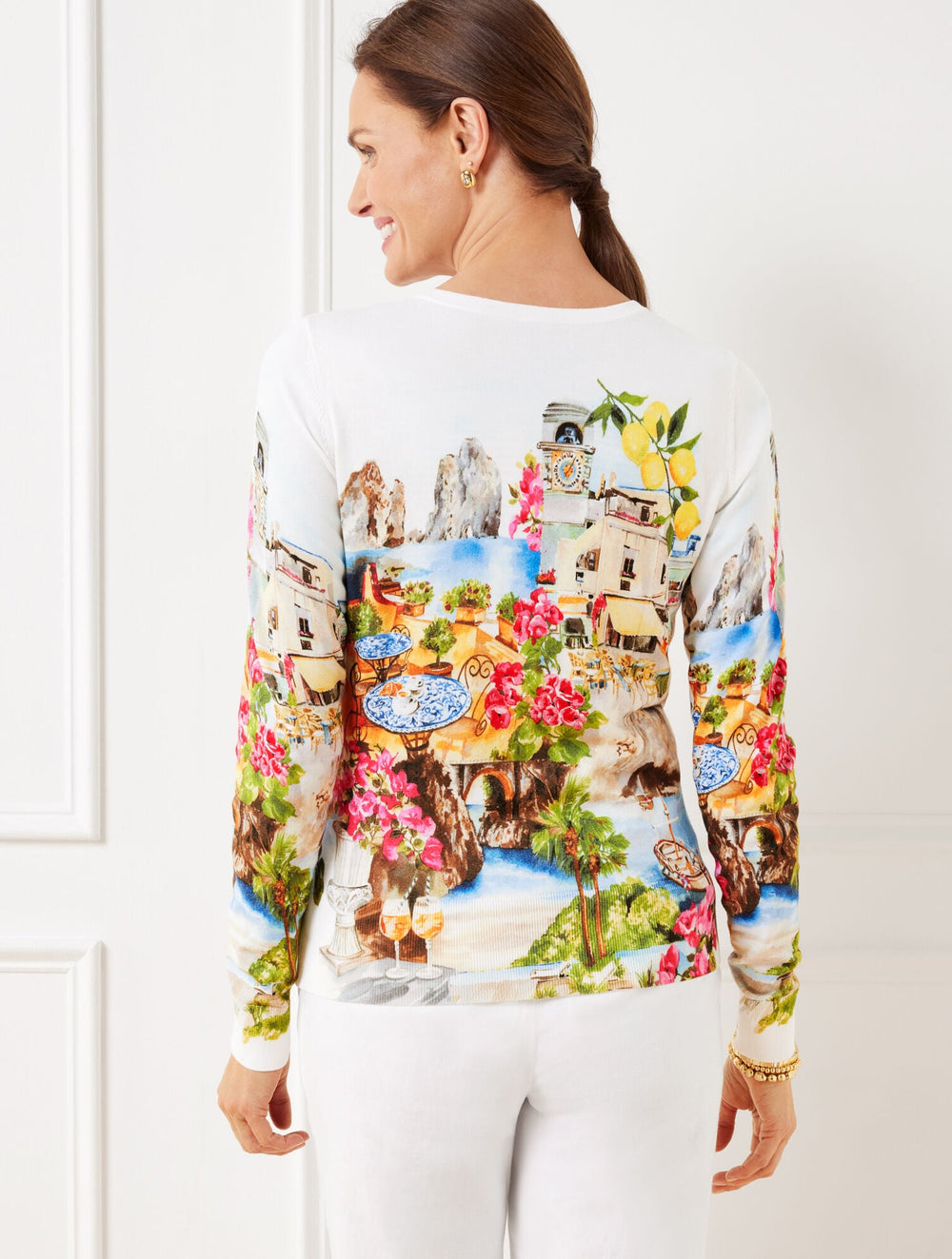 CHARMING CARDIGAN - COASTAL SCENIC | Talbots online