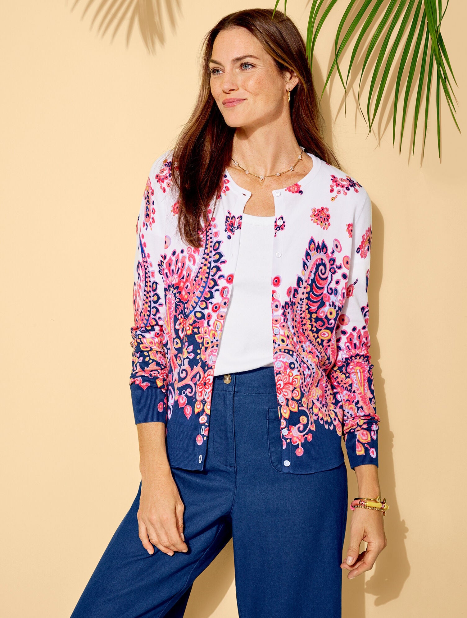 CHARMING CARDIGAN - FLORAL PAISLEY | Talbots online