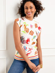 CAP SLEEVE PULLOVER - UNDERWATER WORLD | Talbots sale