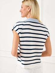 JOHNNY COLLAR SWEATER - STRIPE | Talbots outlet