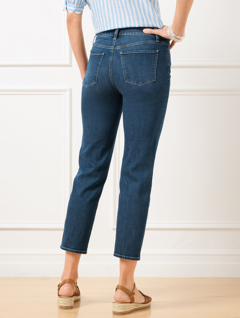 STRAIGHT CROP JEANS - ROMY WASH | Talbots outlet