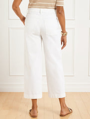 HIGH WAIST WIDE CROP EMBROIDERED JEANS | Talbots near me