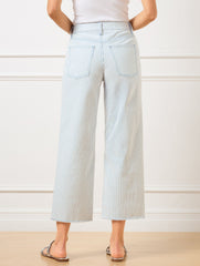 HIGH WAIST WIDE CROP JEANS - AWNING STRIPE | Talbots on sale