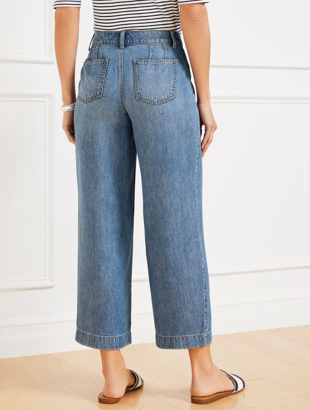 WIDE CROP JEANS - ELLA WASH | Talbots discount