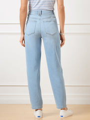 RELAXED TAPERED BARREL LEG JEANS - CARLINA WASH | Talbots for sale