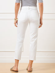 STRAIGHT CROP JEANS - WHITE | Talbots discount