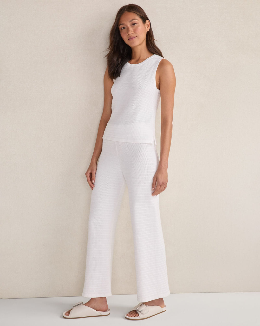 ORGANIC COTTON LINEAR STITCH STRAIGHT LEG PANTS | Talbots US